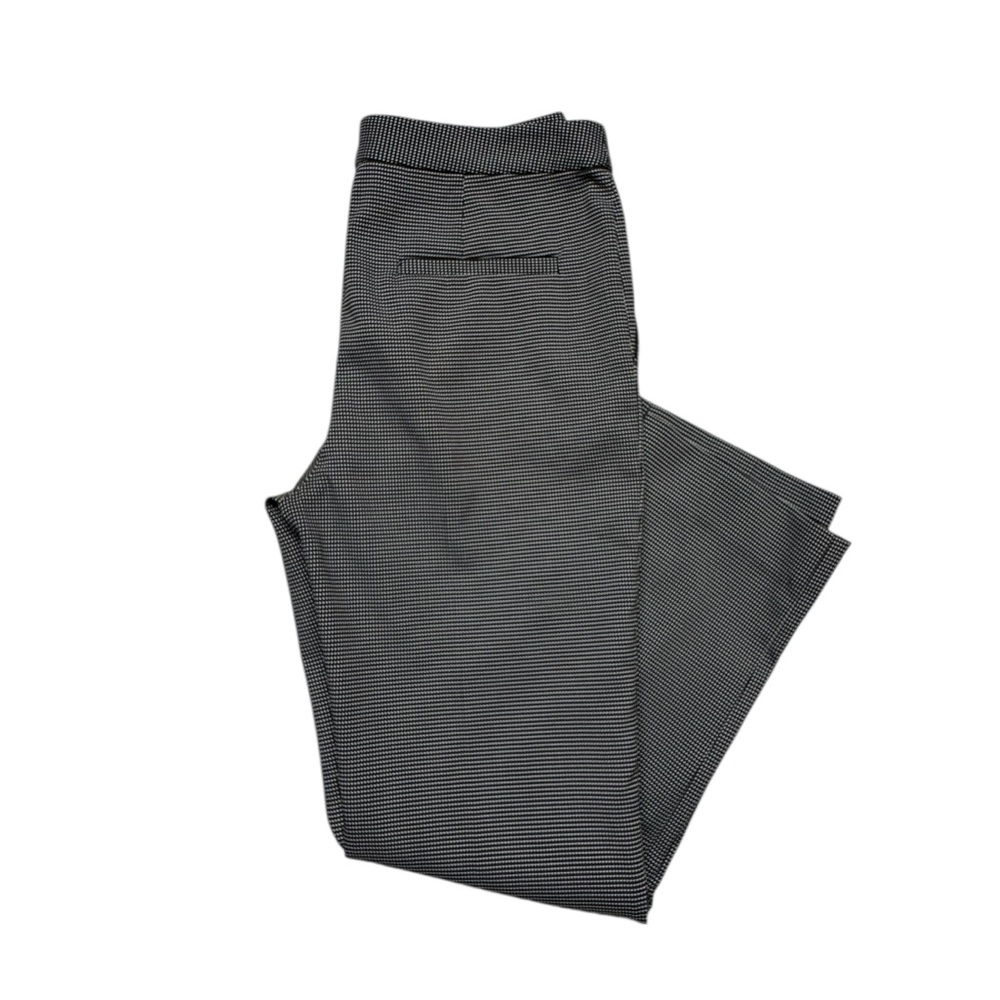 Argent Grid Tailored Trousers Black White Womens Sz‎ 6 Made in USA Career Office